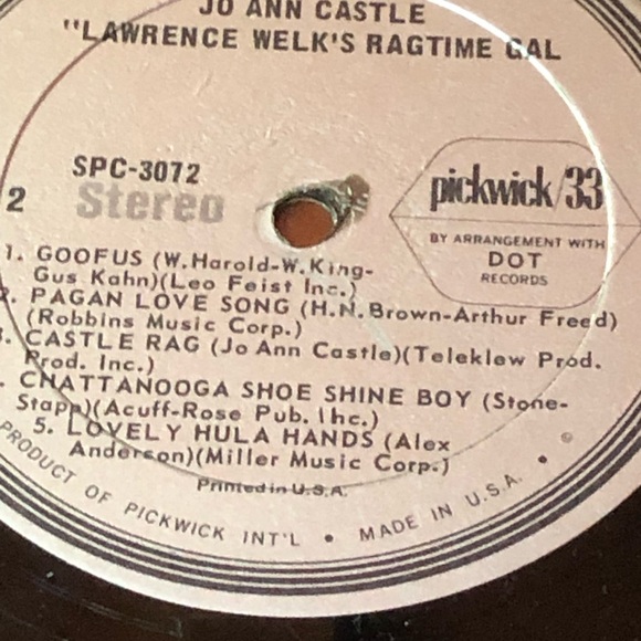 Lawrence Welks Ragtime Gall Jo Ann Castle LP Record Album - Picture 8 of 8